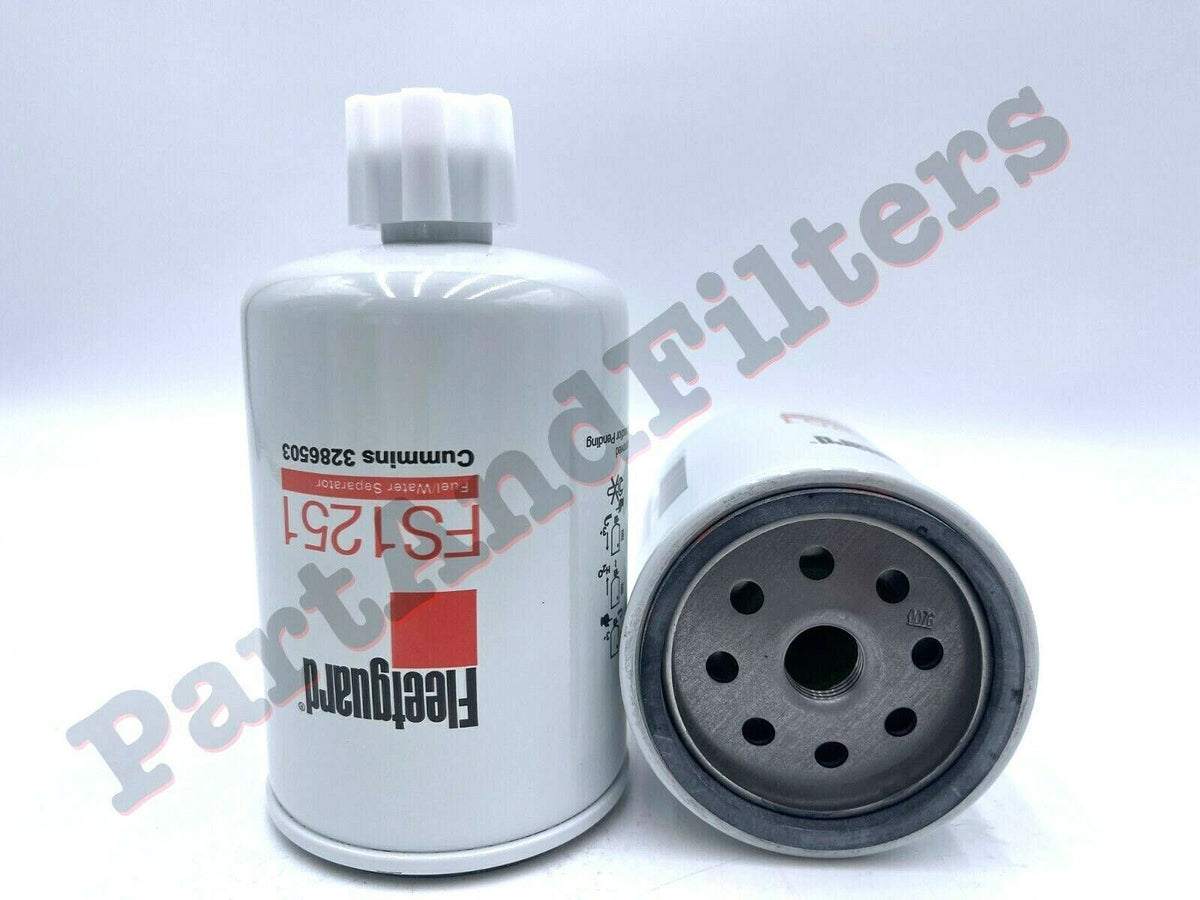 FS1251 Fleetguard Cummins Fuel Filter/Water Separator (Pack of 2 ...