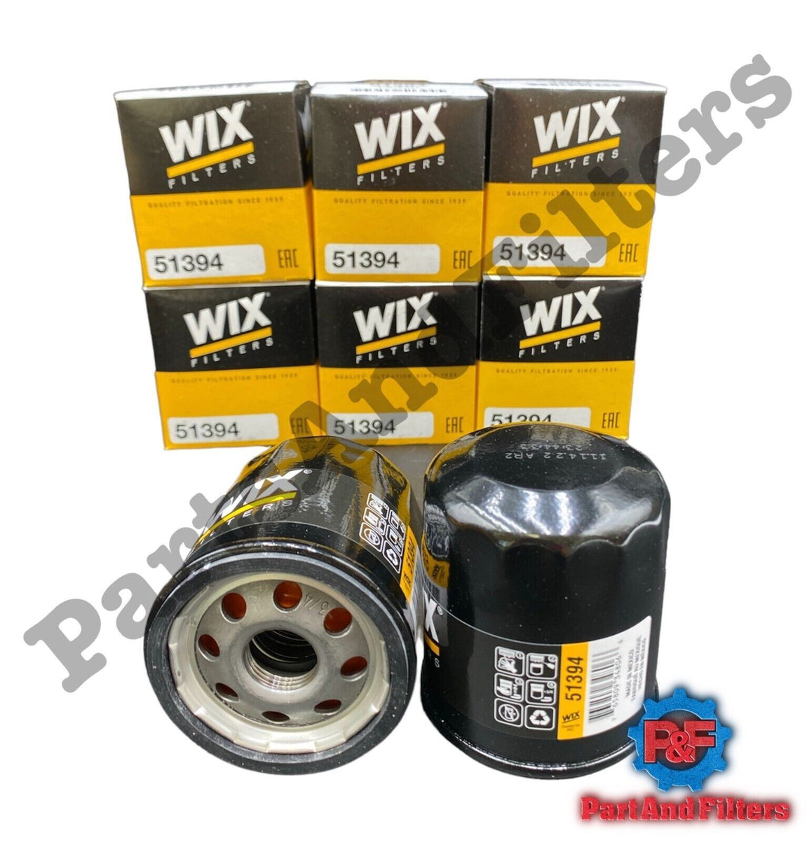 51394 Wix Oil Filter Replace GMC 25161880, Toyota 9091503001 (6Pack