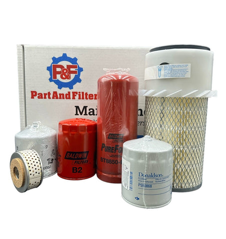 P&F Filter Kit for CASE 580D, 580 Super D Loaders WithG207D Eng. (without Turbo)