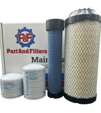 P&F Filter Kit For Takeuchi TL8 With Kubota V3307 Engine