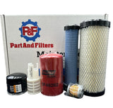 P&F Filter Kit For Takeuchi TB228, TB235, TB250 With Yanmar 4TNV88 Eng.