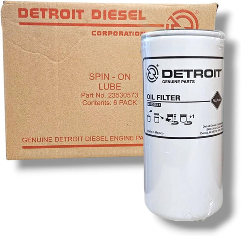 GENUINE DETROIT DIESEL OIL FILTER 23530573  (6 Pack)