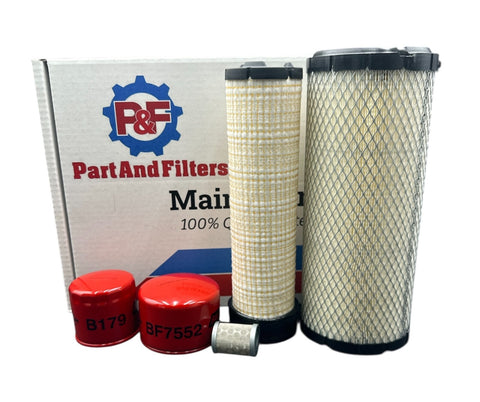 P&F Filter Kit for Takeuchi TL130 Eng Yanmar 4TNE98-TBL, Serial 21300169 & Above