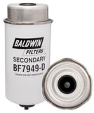 Baldwin BF7949-D Secondary Fuel/Water Separator Filter Element (3.50″ OD × 7.66″ L) – 4-Pack – Genuine Baldwin Filters Heavy-Duty Diesel, Replaces John Deere RE522878, WIX WF10104 and P551422