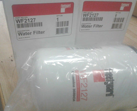 Fleetguard WF2127 Water Coolant Filter Cummins 3680434 (Pack of 2)
