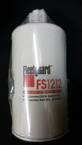 Fleetguard FS1212 Fuel/Water Separator Spin-On Filter (Pack of 6)