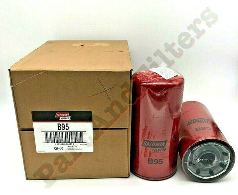 Baldwin B95 Oil Filter for Detroit Diesel Engines GMC 25010495 (Pack of 6)