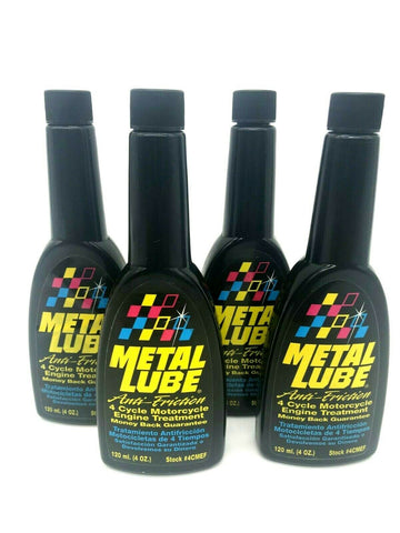 Metal Lube Engine Treatment, Anti-Friction 4 Cycle Motorcycle 4Oz