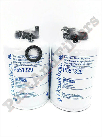 P551329 Donaldson Fuel Filter, Water Separator Spin-On (2 Pack)