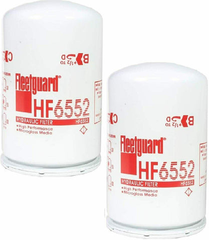 HF6552 Fleetguard Hydraulic Filter, Spin-On (Pack of 2)