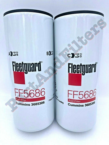 FF5686 Fleetguard Fuel Filter (PACK OF 2) – PartAndFilters