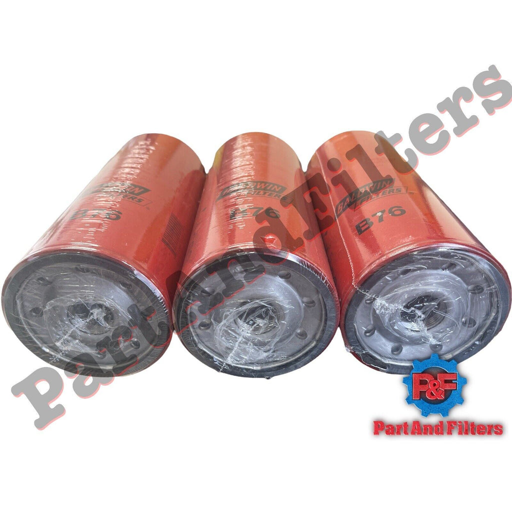 76 Filter B76 Baldwin Oil Filter - Spin-On- Full-Flow (PACK OF 3) – PartAndFilters