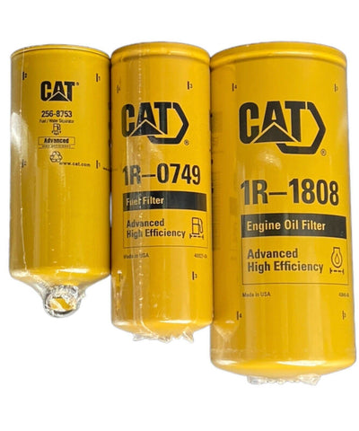 CAT ENGINE Filter Kit 1R-1808, 1R-0749, 256-8753 Fits 3406, C11, C12, C13, C15