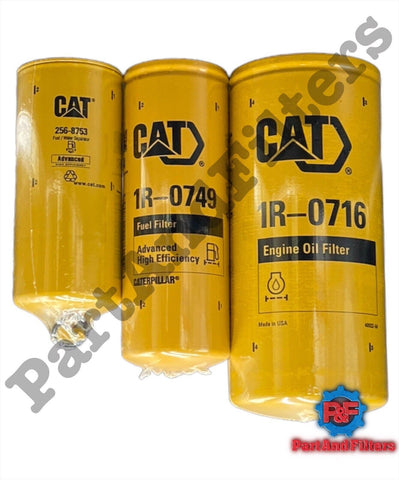 CAT ENGINE OIL CHANGE FILTER KIT 1R-0716, 1R-0749, 256-8753