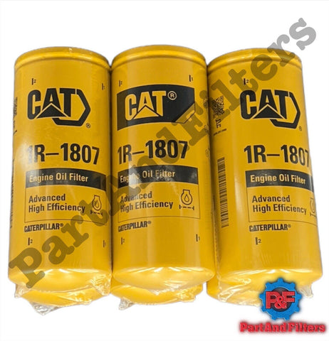 Caterpillar 1R-1807 Advanced High Efficiency Oil Filter, Cat 1R1807 (Pack of 6)