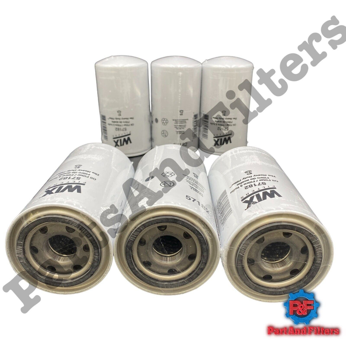Wix 57182 Oil Filter Replace Cummins 3937144 (Pack of 6) – PartAndFilters