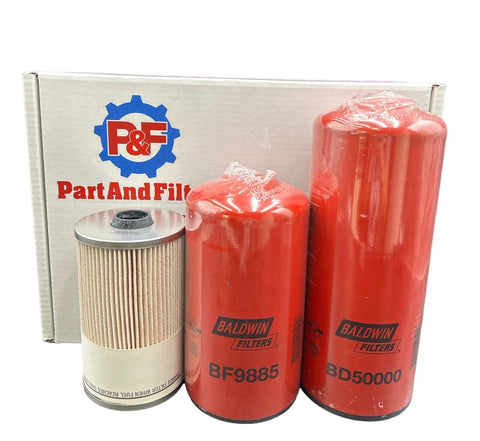 P&F Oil Change Filter Kit For Cummins ISX15 BD50000 - BF9885 - PF7930